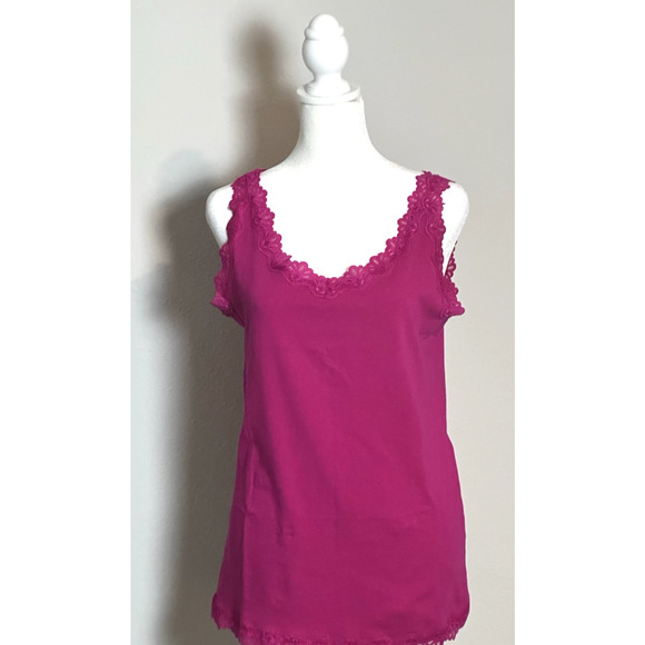 Christopher & Banks Women's Magenta Tank Cami Top Size M - Picture 3 of 16
